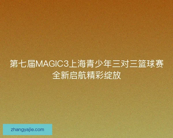 第七届MAGIC3上海青少年三对三篮球赛全新启航精彩绽放 第七届MAGIC3上海青少年三对三篮球赛全新启航精彩绽放
